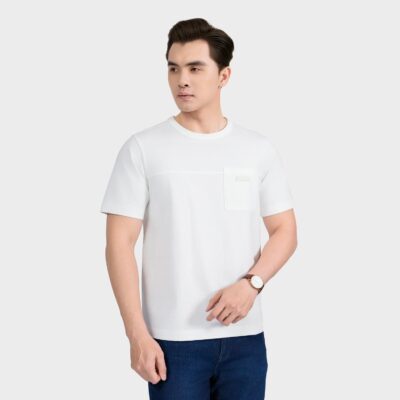 Sản phẩm chính Áo thun t shirt nam trắng kẻ aristino trattoria